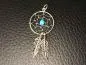 Mobile Preview: Dream catcher with blue stone and feathers